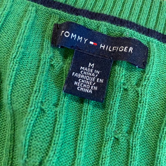 💚 Bright Green Tommy Hilfiger Sweater 💚 - Picture 5 of 7